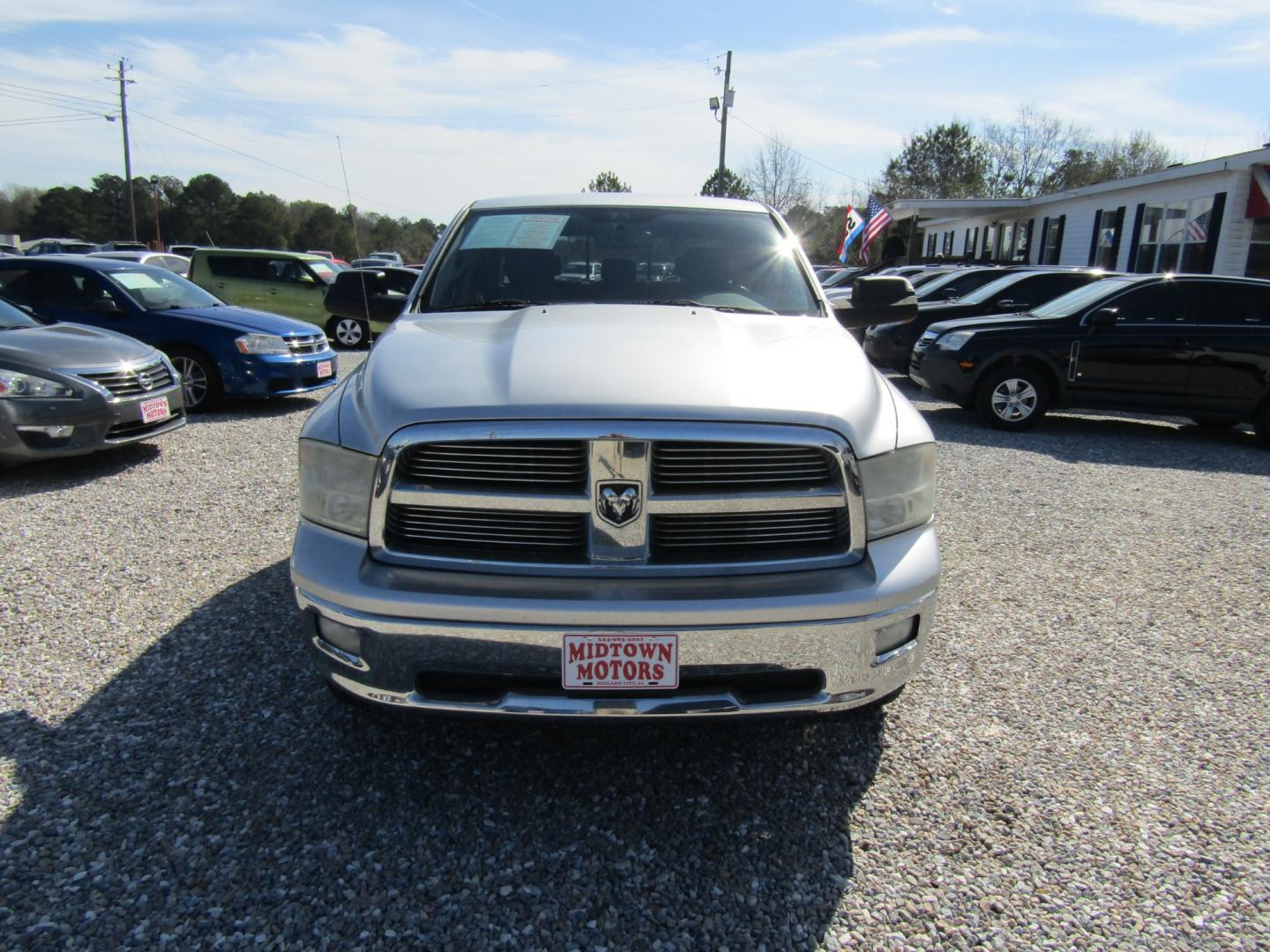 2010 Silver /Gray Dodge Ram 1500 Laramie Crew Cab 2WD (1D7RB1CT0AS) with an 5.7L V8 OHV 16V engine, Automatic transmission, located at 15016 S Hwy 231, Midland City, AL, 36350, (334) 983-3001, 31.306210, -85.495277 - Photo#1